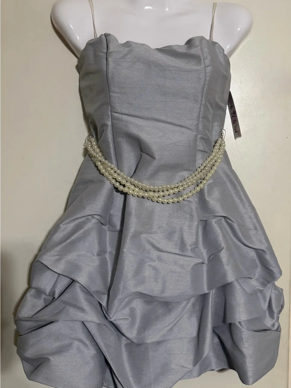 As You Wish Strapless Dress with Pearl Belt